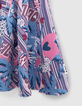 Witte jurk jacquard palmen-luipaarden meisjes-4