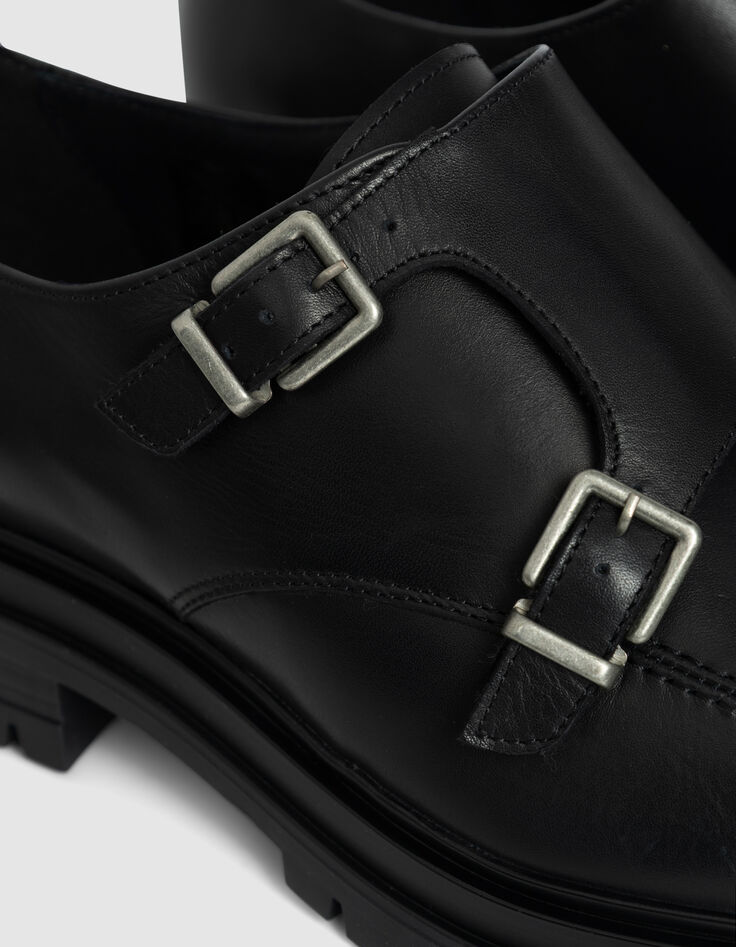 Derbies à boucles noirs cuir Homme-5 Derbies à boucles noirs cuir Homme-5