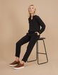 Zwarte jumpsuit kanten detail I.Code-1