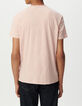 Camiseta L'Essentiel rosa algod&oacute;n cuello redondo hombre-3