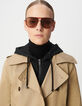 Women’s trench coat, removable hood and facing-6