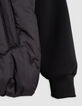 Boy's black embroidered nylon two-ply down jacket-4