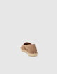 Espadrilles beige cuir velours perfor&eacute; Homme-3
