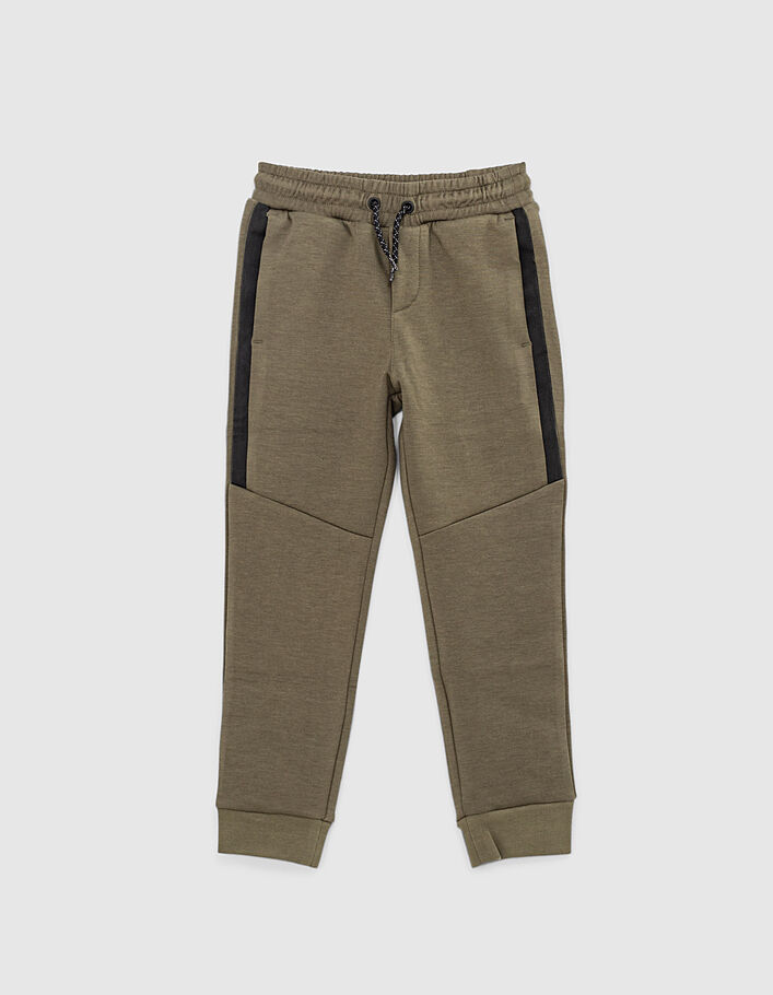Boys’ khaki joggers with side braid
