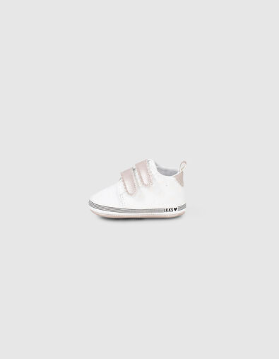 Ecru sneakers met sterren velcro babymeisjes - IKKS