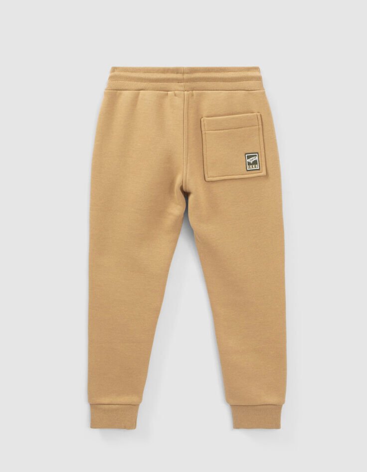 Boys’ camel joggers with textured details-5