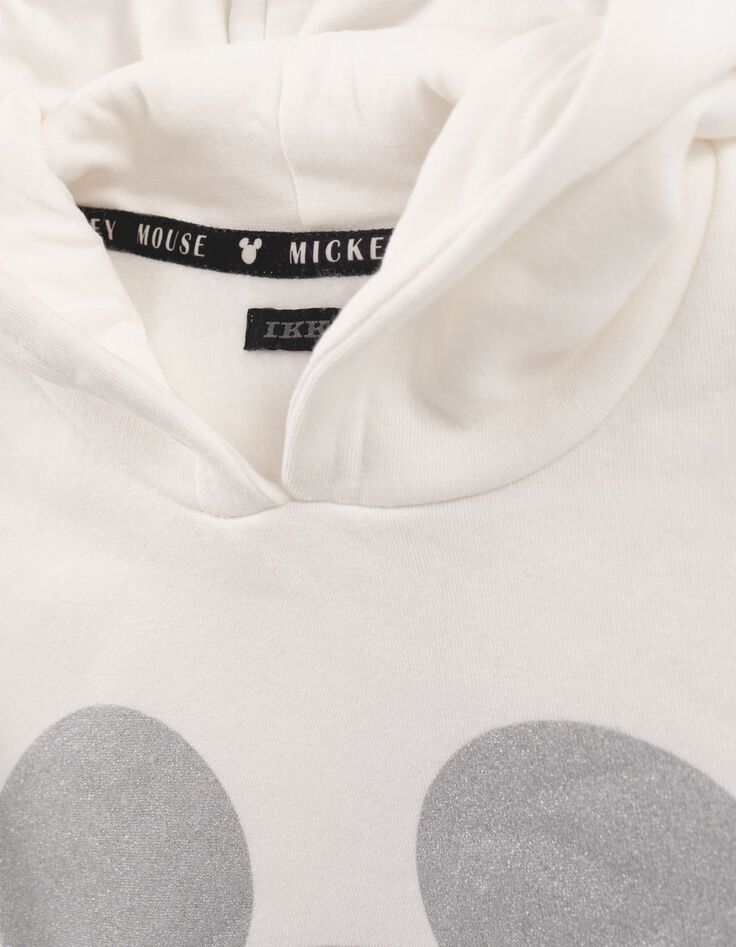 Sweat blanc Mickey argenté IKKS - MICKEY fille-5