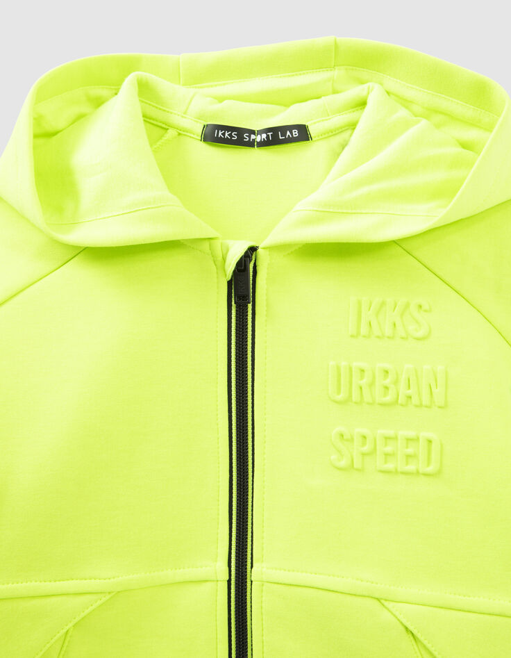 Boys’ neon green cardigan-2