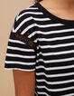 Matrozenshirt zwart met witte strepen met studs I.Code-5