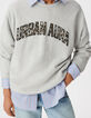 Sweat gris broderies message Femme-5