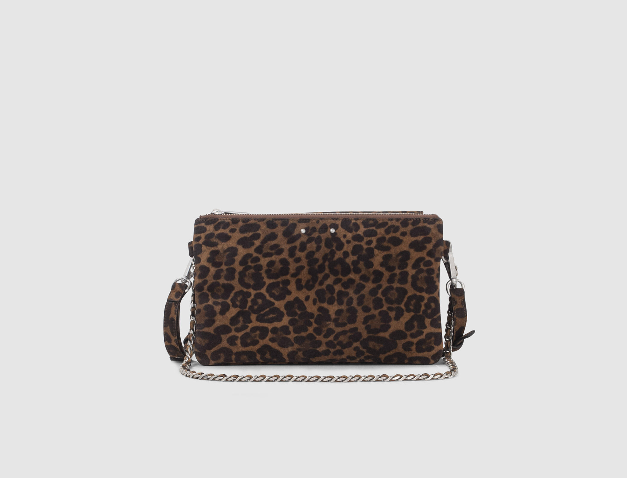 Women s camel leopard motif suede 111 MEATPACKING bag