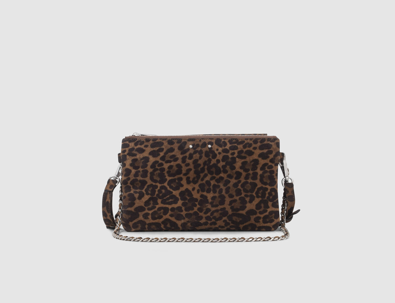 Women’s camel leopard motif suede 111 MEATPACKING bag - IKKS-3