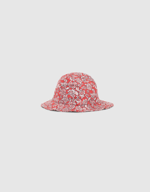 Baby girls’ red floral print hat - IKKS