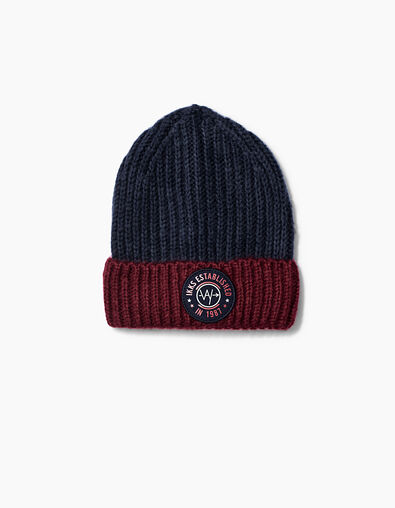 Boys’ two-tone beanie hat  - IKKS