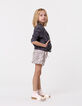 Kort grijs jasje maxi borduursel rug meisjes-3