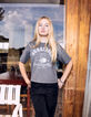 Grijs T-shirt biokatoen korte mouwen voor meisjes-4