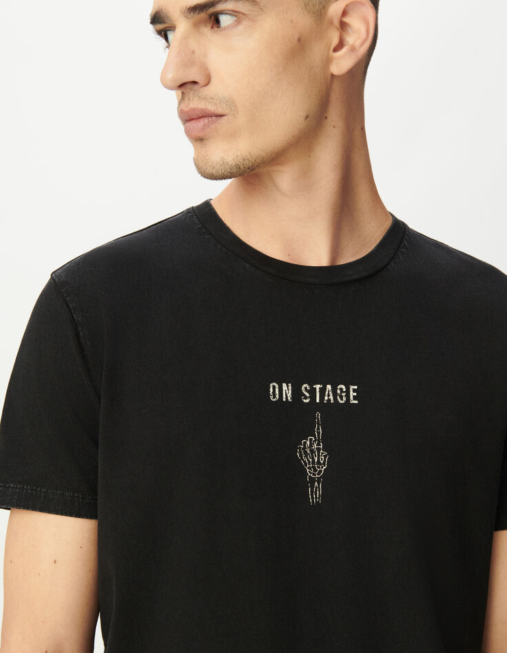 Camiseta manga corta negra mano hombre-5 Camiseta manga corta negra mano hombre-5
