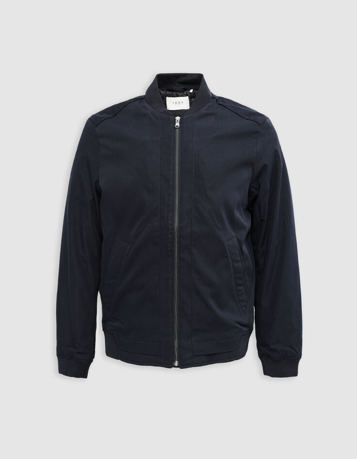 Marineblauer Herrenbomber mit Bes&auml;tzen-7