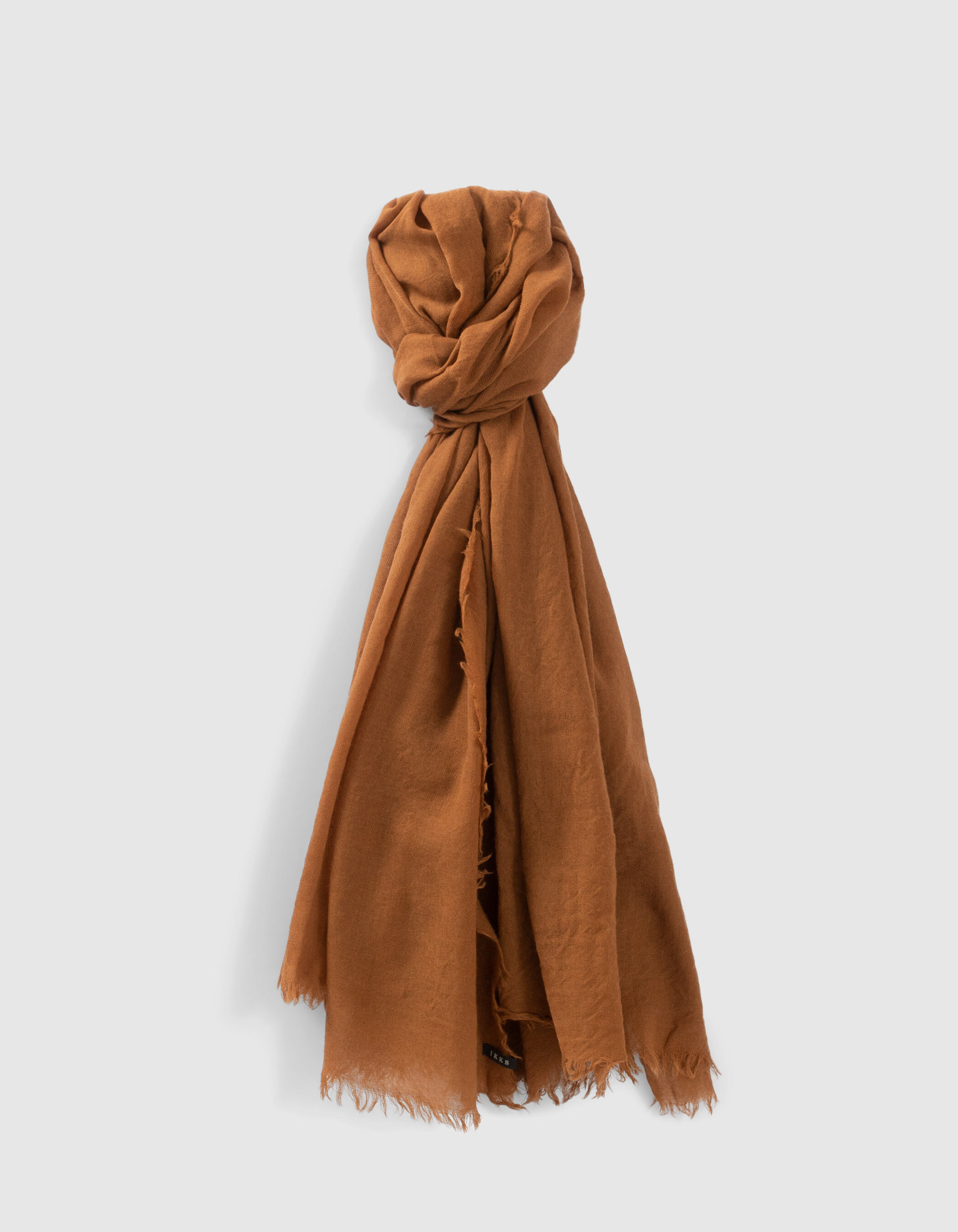 Pure Edition foulard camel 100 laine Femme