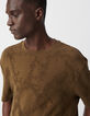 T-shirt bronze jacquard motif camouflage Homme-4