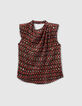 Top negro estampado ikat Mujer-5