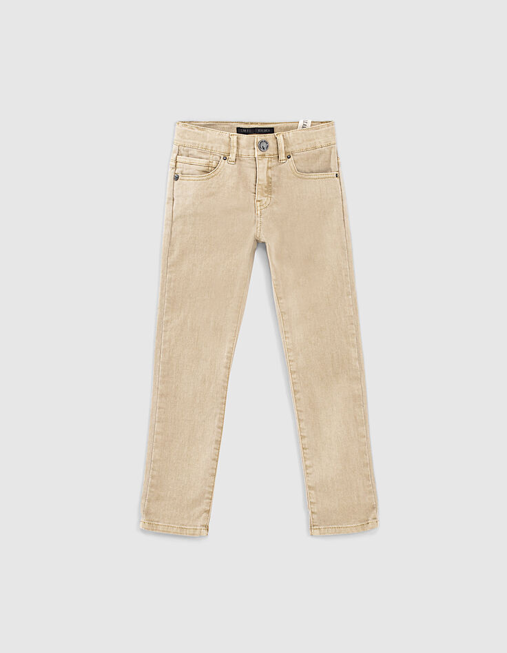 Jean slim beige moyen garçon -1 Jean slim beige moyen garçon -1