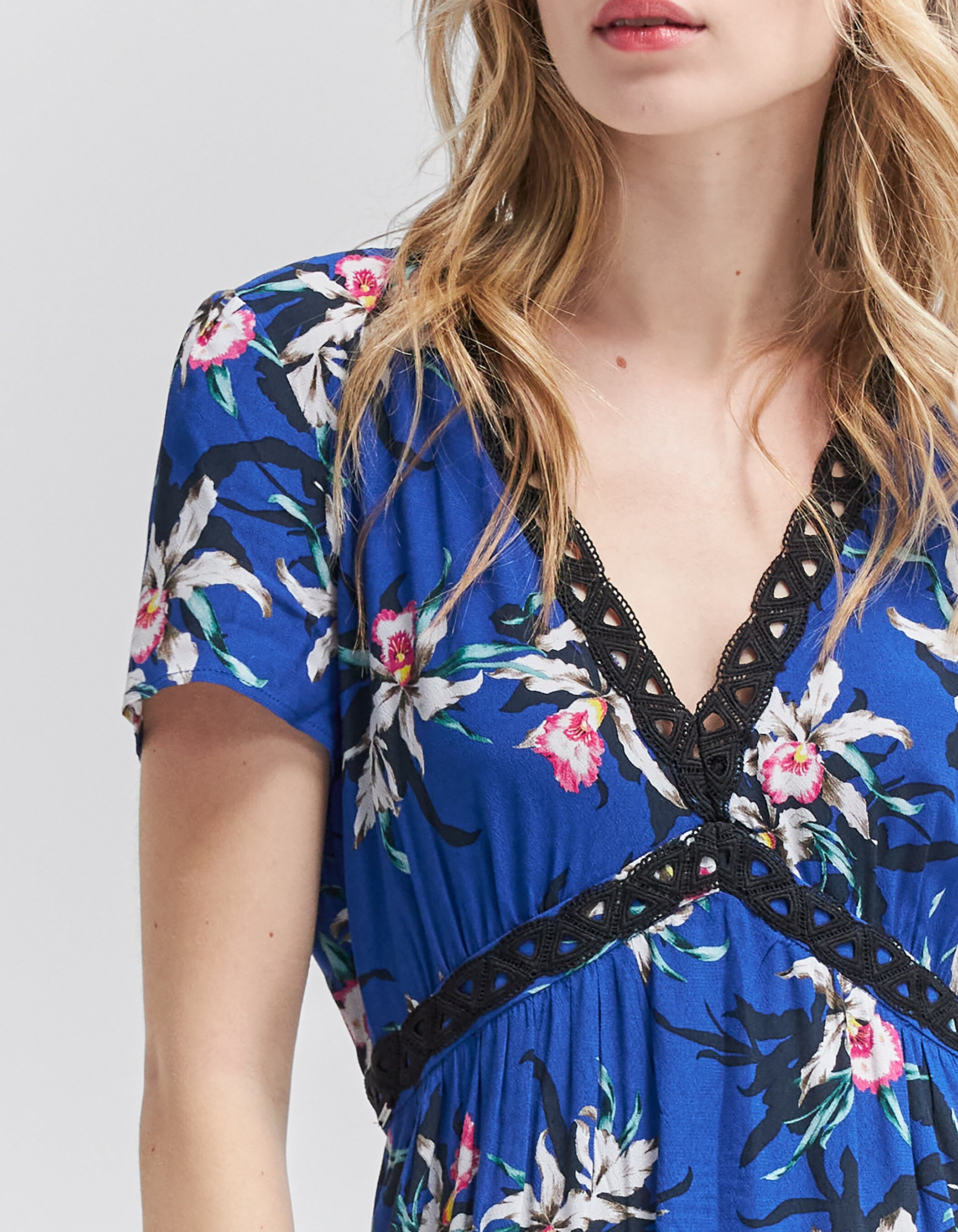 Robe longue LENZING ECOVERO fleurs de paradis Femme IKKS