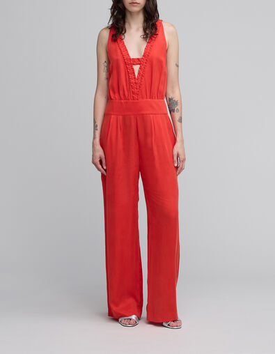 Women&rsquo;s poppy jumpsuit with braiding - IKKS