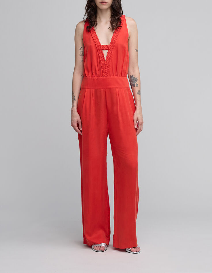 Women&rsquo;s poppy jumpsuit with braiding-1