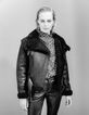 Women’s black mid-length Pure Edition shearling coat-5
