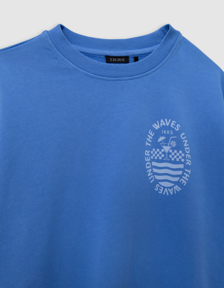 Sweat bleu maxi visuel dos fille-3