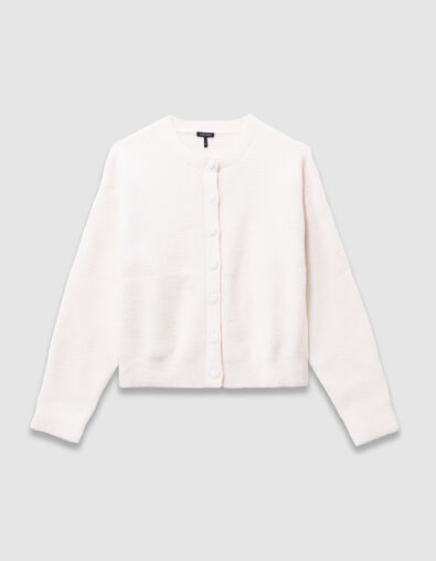 Girls’ beige soft knit buttoned cardigan - IKKS