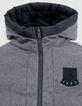 Reversible light and dark grey quilted parka for boys-8