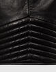 Blouson 1440 Leather Story en cuir noir esprit motard matelassé Homme-3