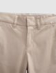 Bermuda de costume cérémonie beige garçon-2