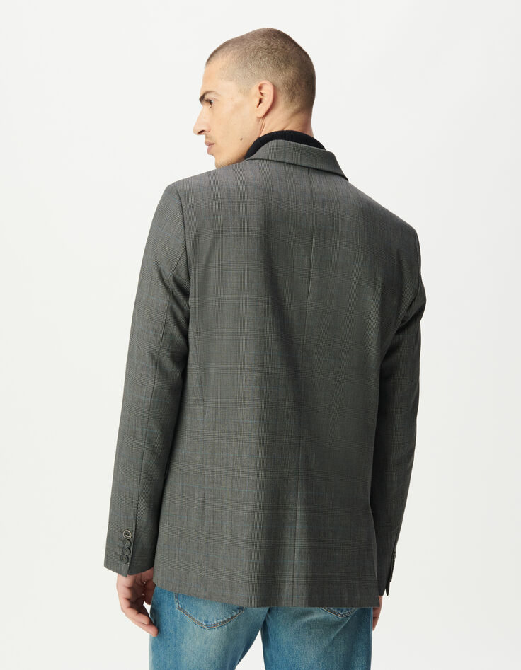 Grijze blazer ruitmotief Heren-3 Grijze blazer ruitmotief Heren-3