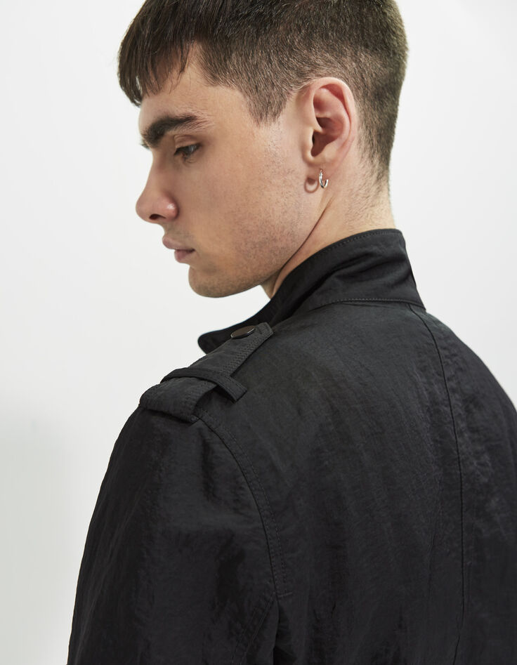Parka noire pour homme-4