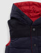 Boys&rsquo; navy and red reversible sleeveless padded jacket-5