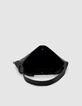 Schwarze Leder-Beuteltasche, Gr&ouml;&szlig;e L, f&uuml;r Damen -5