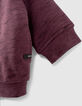Dark purple vest bikerstijl babyjongens -5