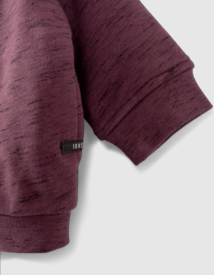 Dark purple vest bikerstijl babyjongens -5