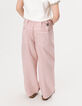 Rosa Mädchen-Ballonjeans mit Gummizug-4