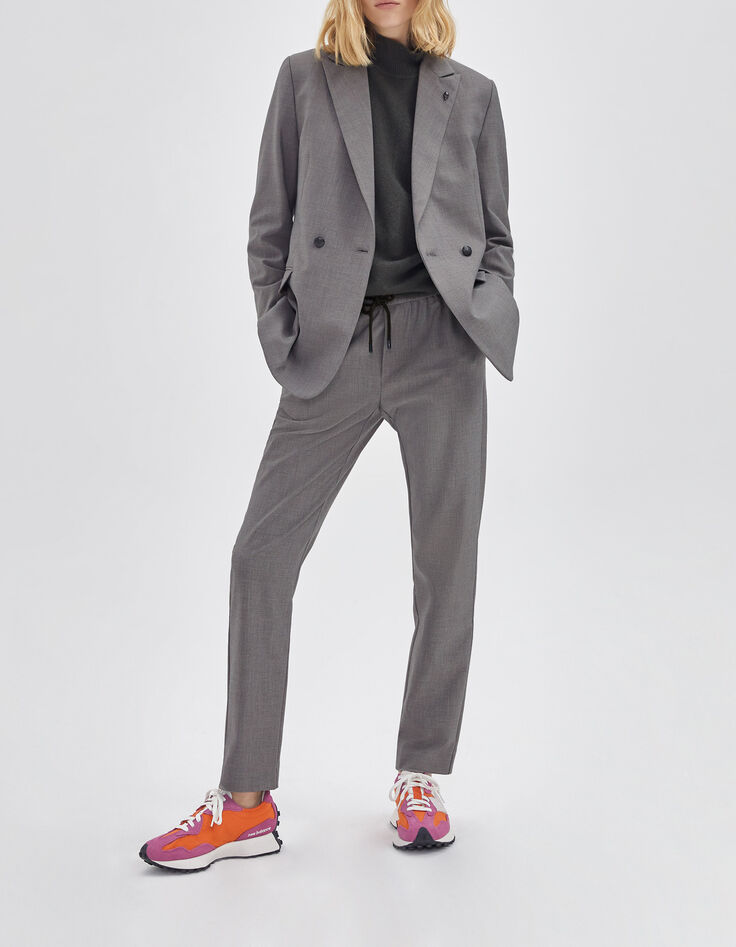 Women’s grey double-breasted suit jacket-7