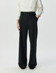 Pantalon de tailleur marine large rayures tennis Femme-2