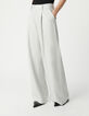 Women's grey sequined wide-leg suit pants-5