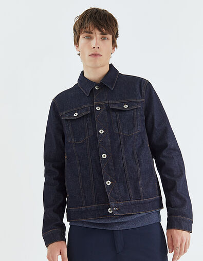 Veste en jean brut à surpiqures Homme - IKKS
