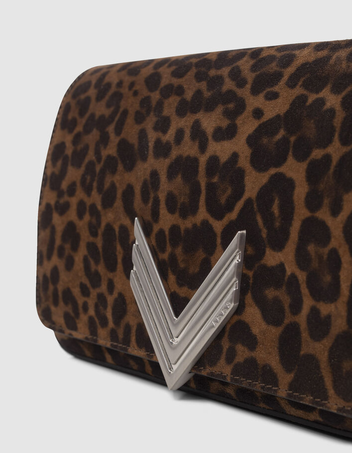 Le 111 MEATPACKING camel cuir velours motif léopard Femme