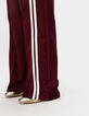 Girls’ burgundy joggers with white stripes-3