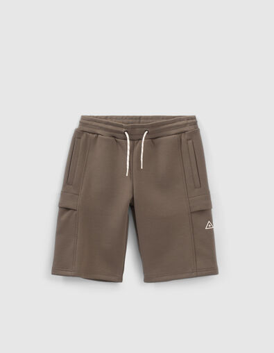 Khaki Jungencargobermudas aus Sweatstoff - IKKS