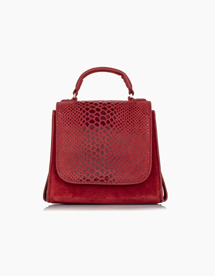 Sac à main trapèze lipstick en cuir effet python I.Code-1